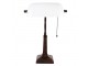 Bílá bankovní lampa tiffany Bank white - 26*16*40 cm E27/max 1*40W Clayre & Eef