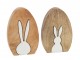 2ks dřevěná velikonoční dekorace Vajíčko se zajíčkem - 9*2,5*13 cm J-Line by Jolipa