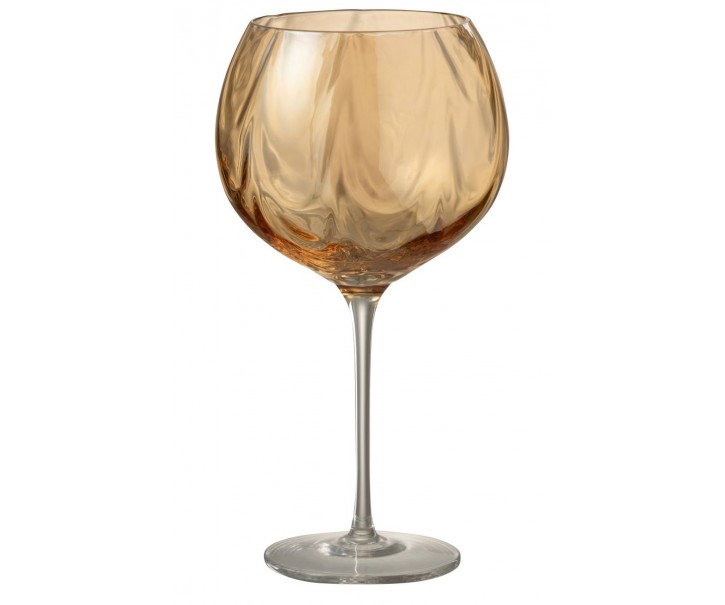 Jantarová sklenička na víno Oil wine - Ø 12*21 cm J-Line by Jolipa