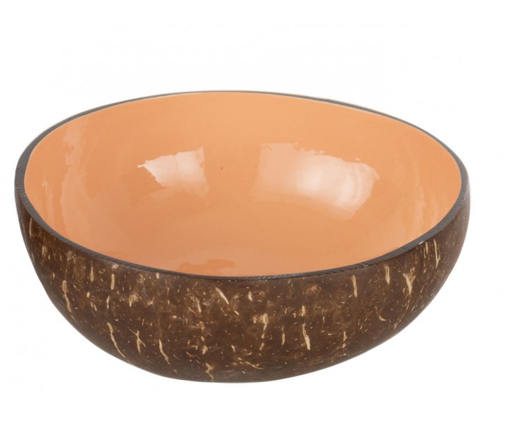 Lososová miska ve tvaru poloviny kokosového ořechu - Ø 14*7 cm J-Line by Jolipa