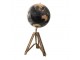 Černý dekorativní glóbus na dřevěné trojnožce Globe - 28*26*57 cm Clayre & Eef