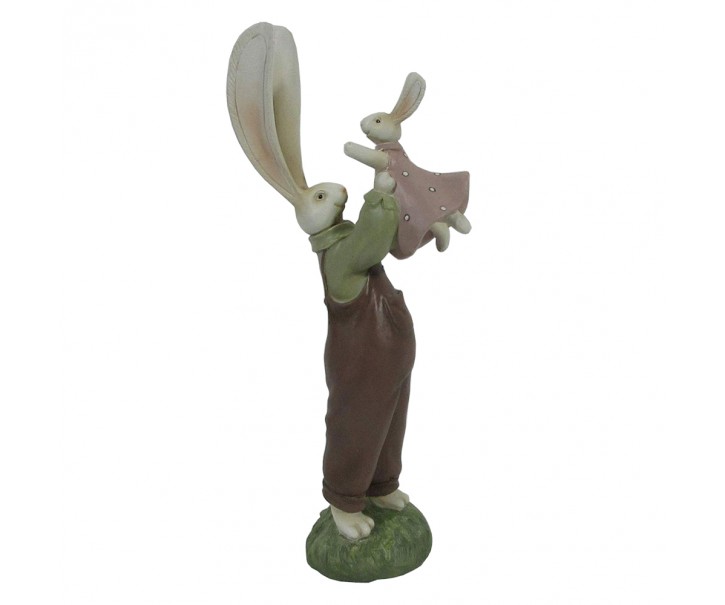 Dekorace zaječí taťka s dítkem - 10*7*25 cm Clayre & Eef