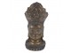 Šedo-zlatá dekorace socha hlava Buddha - 11*9*22 cm Clayre & Eef