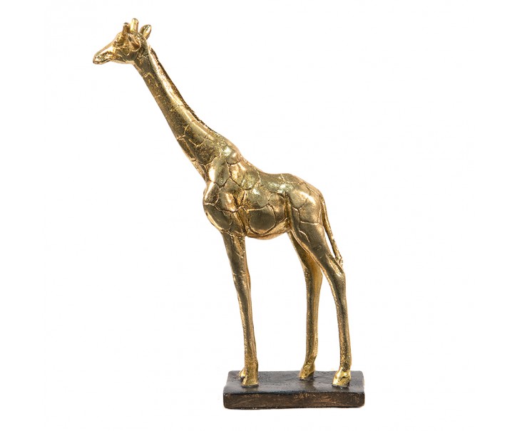 Zlatá dekorační socha Žirafa - 15*4*21 cm Clayre & Eef
