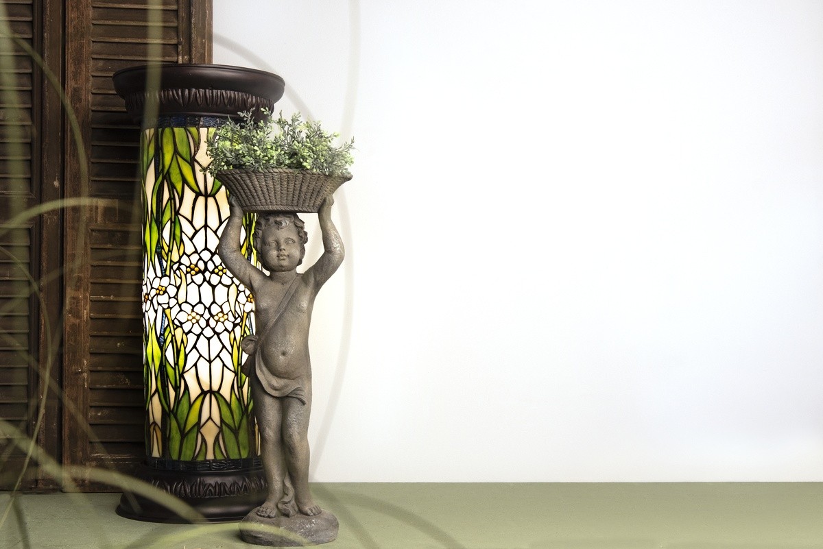 Stojací lampa Tiffany - Ø 31*78 cm 1x E27 / Max 60W Clayre & Eef Stojací lampa Tiffany - Ø 31*78 cm 1x E27 / Max 60W Clayre & Eef