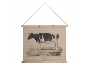 Nástěnná mapa s krávou Bos Taurus - 64*2*53 cm
