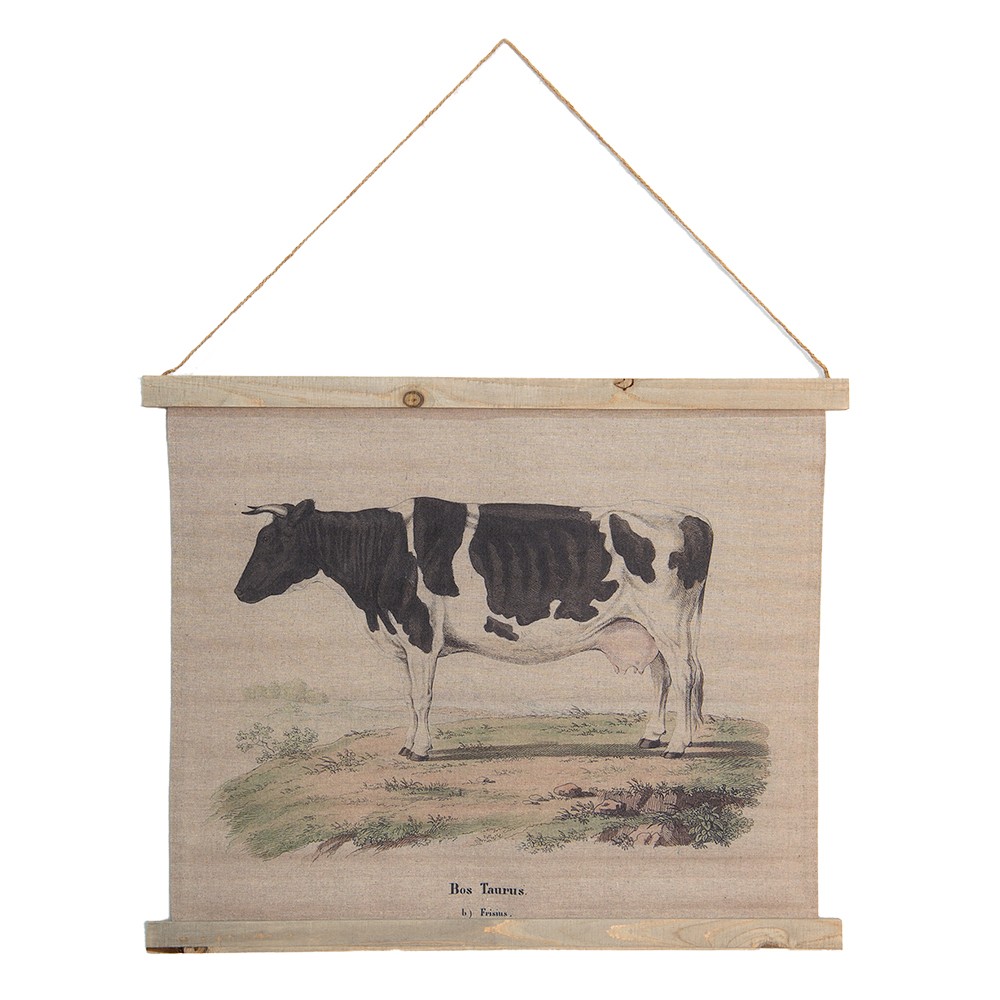 Nástěnná mapa s krávou Bos Taurus - 64*2*53 cm Clayre & Eef Nástěnná mapa s krávou Bos Taurus - 64*2*53 cm Clayre & Eef