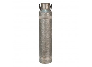 Šedá antik dekorativní plechová konvice na mléko - 14*13*61 cm
