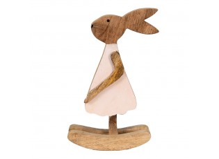 Dřevěná dekorace králíčí dívka v šatičkách L - 17*7*30 cm