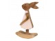 Dřevěná dekorace králíčí dívka v šatičkách - 17*7*30 cm Clayre & Eef