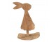 Dřevěná dekorace králíčí dívka v šatičkách - 17*7*30 cm Clayre & Eef