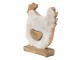 Dekorace dřevěný kohoutek na podstavci - 15*5*19 cm Clayre & Eef