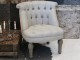 Béžové francouzské křeslo z lněné látky Lin - 67*66*71 cm Chic Antique