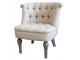 Béžové francouzské křeslo z lněné látky Lin - 67*66*71 cm Chic Antique