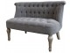 Šedá francouzská 2-místná pohovka z lněné látky Lin - 110*55*75 cm Chic Antique