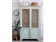 Opálová antik dřevěná skříň French antiek - 113*44*184cm Chic Antique