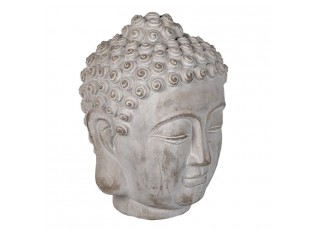 Dekorace šedá hlava Buddhy L - 17*17*24 cm