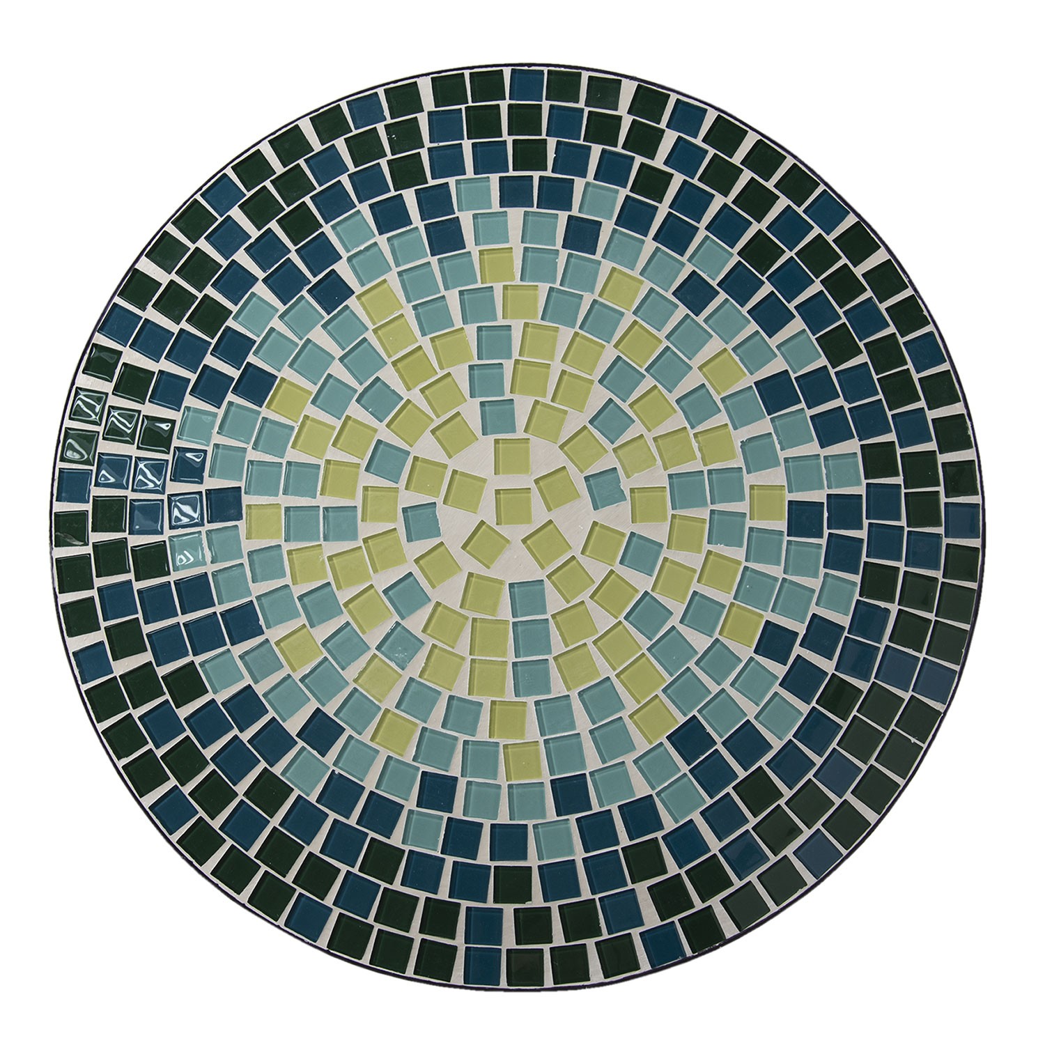 Kovový set zahradního nábytku s mozaikou Turquoise sleva – Ø 60*72 cm / 36*35*91 cm Clayre & Eef Kovový set zahradního nábytku s mozaikou Turquoise sleva – Ø 60*72 cm / 36*35*91 cm Clayre & Eef