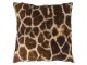 Hnědý sametový polšář s dekorem žirafy Jungle Giraffe - 45*45*15cm Mars & More 