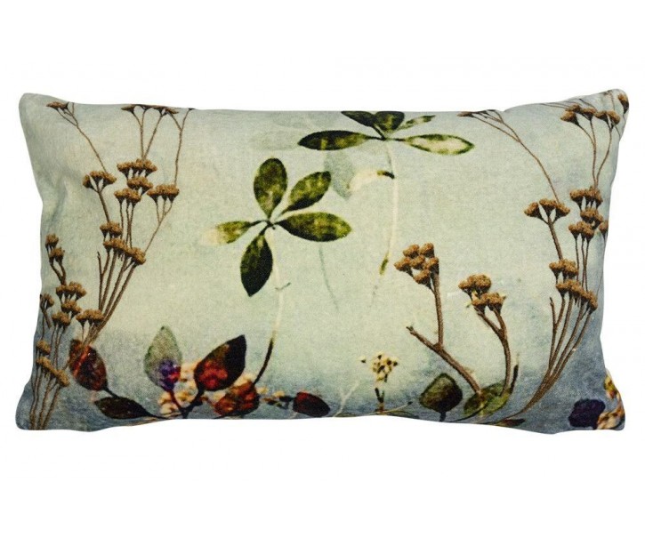 Sametový polšář s dekorem květin Wild Flowers - 30*50*15cm Mars & More 