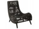 Černé ratanové designové křeslo Laina - 70*90*85 cm J-Line by Jolipa