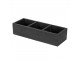 Černý antik dřevěný dekorativní box se 3mi přihrádkami Silen - 33*12*7 cm Clayre & Eef