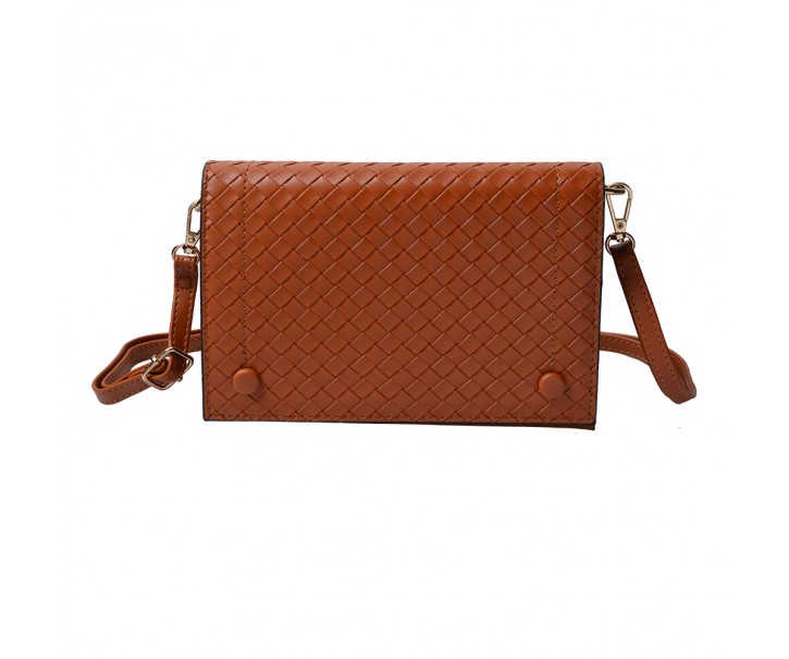 Hnědá elegantní peněženka a crossbody kabelka v jednom - 20*14 cm Clayre & Eef