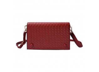 Vínová elegantní peněženka a crossbody kabelka v jednom - 20*14 cm