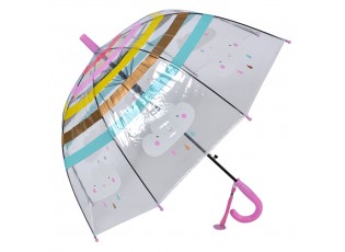 Dětský průhledný deštník s mráčky - Ø 50 cm