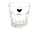 Sklenička na nápoj se srdíčky Love Birds - Ø 8*8 cm / 180 ml Clayre & Eef