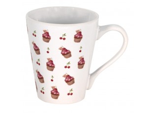 Keramický hrnek s dortíčky Cherry Cupcake - Ø 9*10 cm / 300 ml