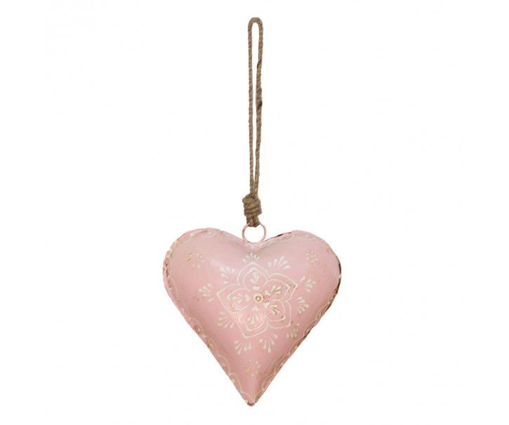 Závěsné kovové srdce se zdovením Heartic - 15*5*15 cm Clayre & Eef