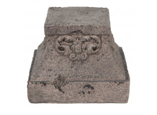 Šedý dekorační podstavec pod květiny nebo dekorace - 18*18*14 cm