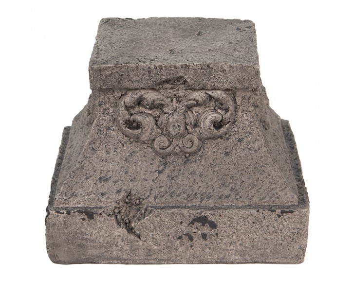 Šedý dekorační podstavec pod květiny - 18*18*14 cm Clayre & Eef