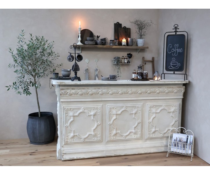 Krémový antik barový pult Vintage desk - 217*76*118 cm Chic Antique