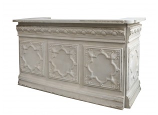 Krémový antik barový pult Vintage desk - 217*76*118 cm