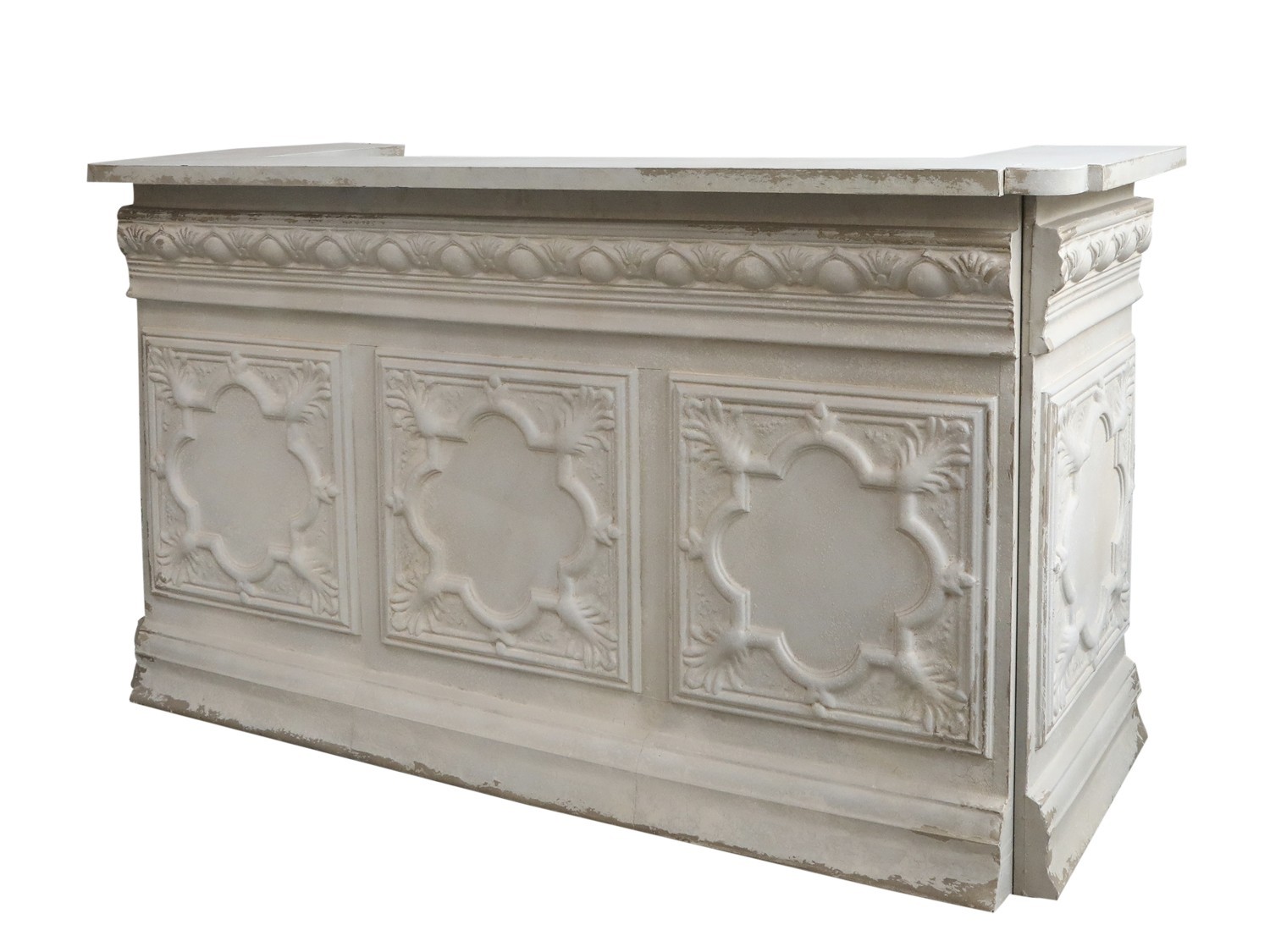 Krémový antik barový pult Vintage desk - 217*76*118 cm Chic Antique Krémový antik barový pult Vintage desk - 217*76*118 cm Chic Antique
