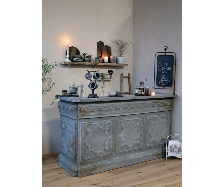 Mocca antik barový pult Vintage desk - 217*76*118 cm Chic Antique