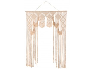 Přírodní drhaný závěs se vzorem Macramé Curtain - 154*3*273 cm