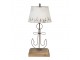 Krémová antik stolní lampa s kotvou a kovovým stínidlem - Ø 35*79 cm Clayre & Eef