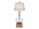 Krémová antik stolní lampa s kotvou a kovovým stínidlem - Ø 35*79 cm Clayre & Eef