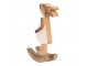 Dřevěná dekorace králíčí dívka v šatičkách M - 14*7*25 cm Clayre & Eef