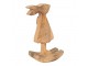 Dřevěná dekorace králíčí dívka v šatičkách M - 14*7*25 cm Clayre & Eef