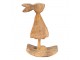 Dřevěná dekorace králíčí dívka v šatičkách M - 14*7*25 cm Clayre & Eef