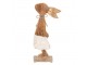 Dřevěná dekorace socha králíčka na podstavci - 18*6*40 cm Clayre & Eef