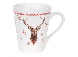 Keramický hrnek s jelenem Cosy Lodge - 13*9*11 cm / 300 ml