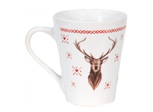 Keramický hrnek s jelenem Cosy Lodge - 13*9*11 cm / 300 ml