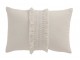 Krémový bavlněný polštář s třásněmi Fransen white off - 42*5*31cm J-Line by Jolipa