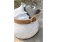 Krémový bavlněný polštář s třásněmi Fransen white off - 42*5*31cm J-Line by Jolipa