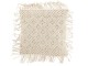 Přírodně bílý polštář s drhaným vzorem Macramé Cosy - 50*12*50 cm J-Line by Jolipa